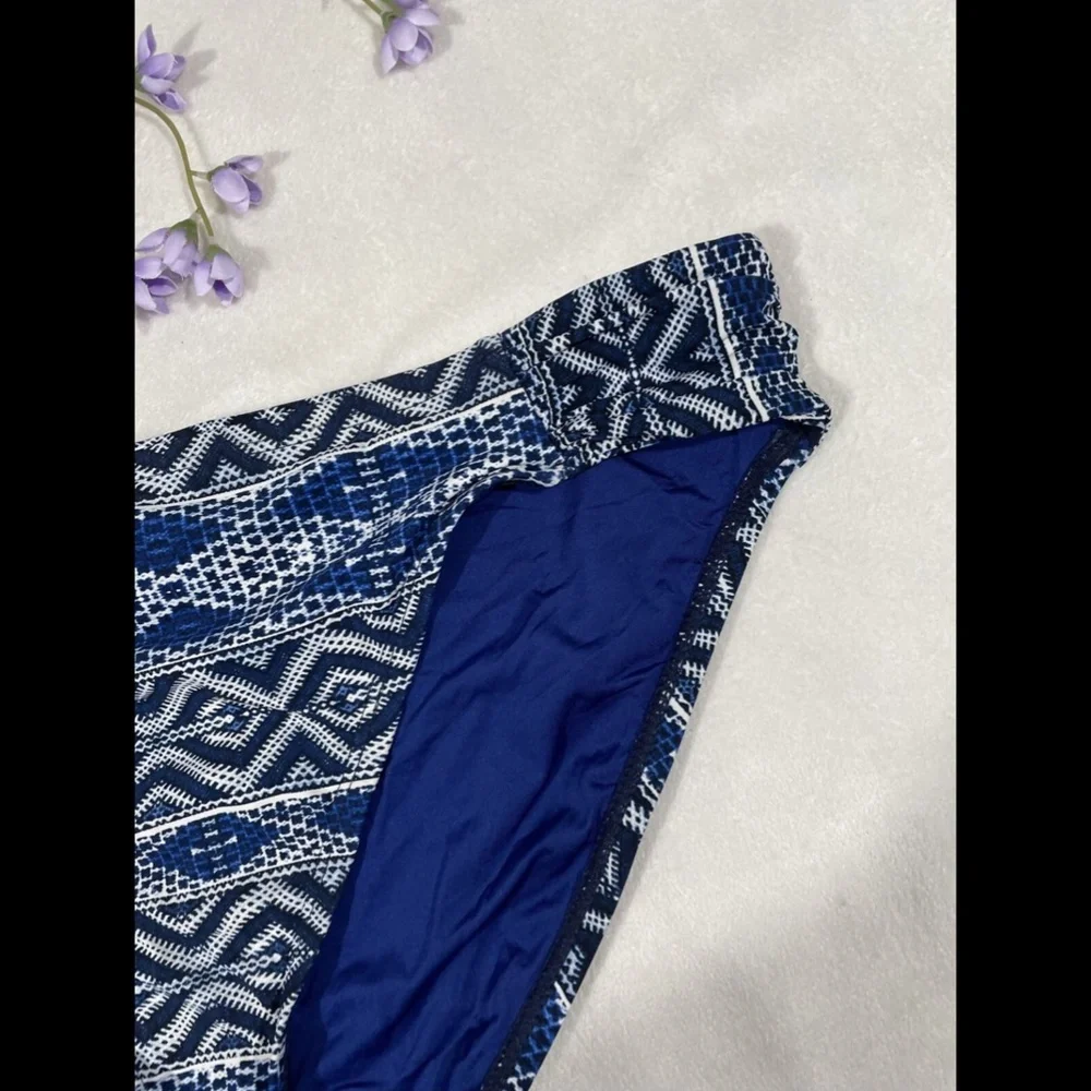 NEW La Blanca Designer Jeans‎ Side Shirred Hipster Bikini Bottom [SZ 14 US ]